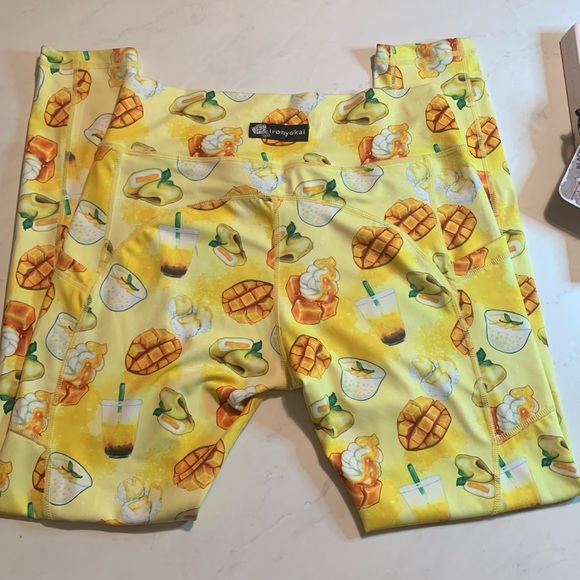 IRON YOKAI Mango Print V-CUT LEGGINGS Size XL - Picture 6 of 15